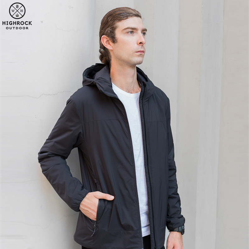 Tianshi Outdoor Autumn and Winter Slim Cotton Men's Business Hooded Casual Coat Cotton Warm Sportswear V160