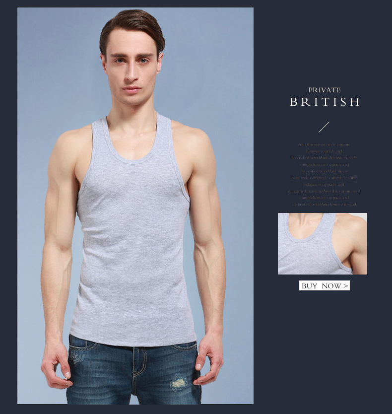 Guiyuan nhung nam vest vest thể thao cotton mùa hè thể dục thể thao bó sát đáy quần vest nam các kiểu áo ghi lê nam