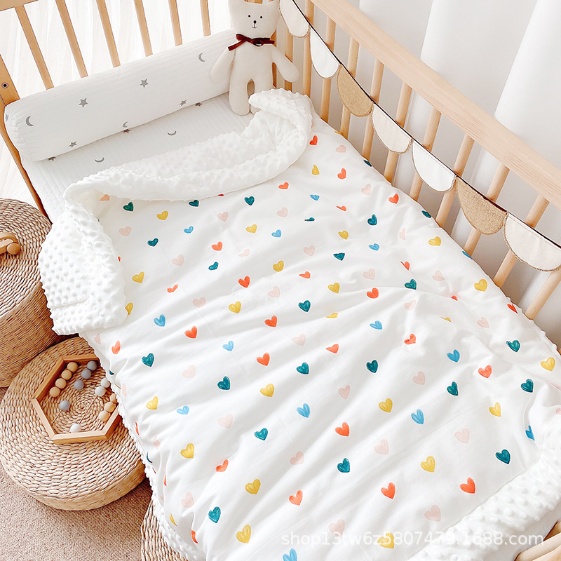 Baby quilt pure cotton spring, autumn and winter baby Doudou comfort quilt newborn children air conditioner quilt kindergarten four seasons