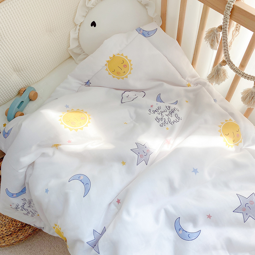Baby summer cool quilt pure cotton gauze summer thin newborn children baby kindergarten students single and double air-conditioning quilt