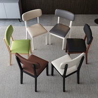 Современный простой стул из цельного дерева с мягкой спинкой, домашний стул со спинкой, легкий роскошный обеденный стул, стул для отдыха, компьютерный стул