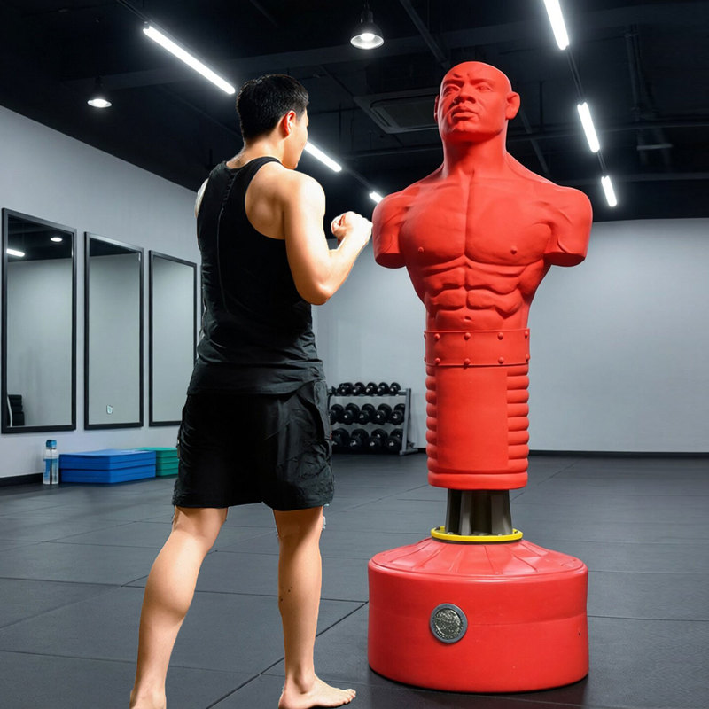Professional Silicone Human-Shaped Boxing Punching Bag, Freestanding, for Home Use, Adult Sanda Training Dummy, Non-Falling Sandbag Professional Silicone Human-Shaped Boxing Punching Bag, Freestanding, for Home Use, Adult Sanda Training Dummy, Non-Falling Sandbag