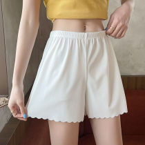 Loose outside wearing not curled ice silk breathable safety pants women anti-walking light beating underpants thin section summer jk 100 hitch shorts
