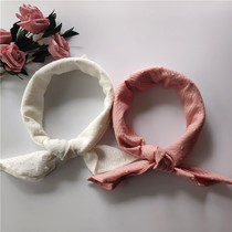 Cat claw pure cotton small square towel lotus root powder pure color decorative headscarf hair with 100 lap scarves spring-autumn scarves summer-absorbing sweat towels