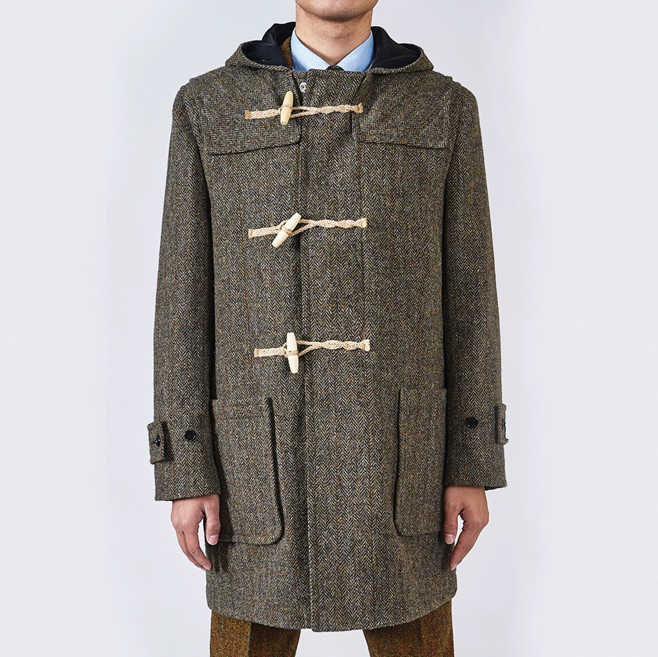 chơi! Harris Tweed! Áo khoác Harris Tweed Duffel Coat English Duff - Áo len