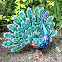 Garden pendulum piece iron art large peacock open screen floor outdoor balcony meadow landscape placement Landscaped Courtyard Decoration