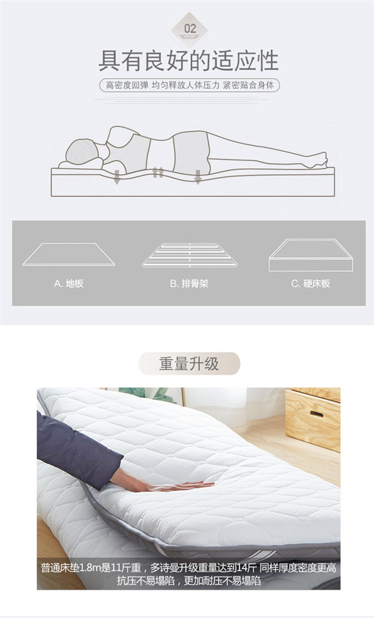 nệm dày đơn 1.2 đơn ký túc xá sinh viên phụ có thể gập lại nệm 0.9m m tầng trệt pad ngủ là hit - Nệm đệm 1m