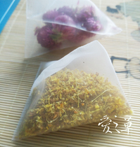 Imported nylon mesh triangle bag Four corner bag Pyramid bag tea bag Transparent empty bag 5 8*7cm100