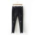 Cộng thêm phân bón XL nữ 2018 hè mới béo mm giảm béo thon gọn lỗ thun cao trong quần jeans cạp cao cardigan nữ Cộng với kích thước quần áo