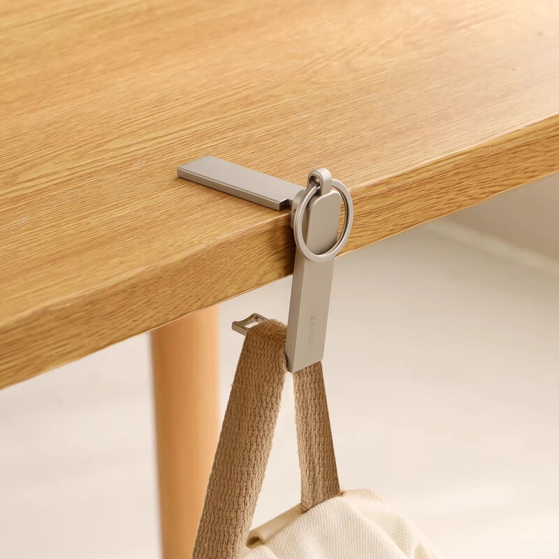 Desk-Side Bag Hook, Student Desk-Side Gadget, Portable Bag Hook, Foldable Lazy Phone Holder, Keychain
