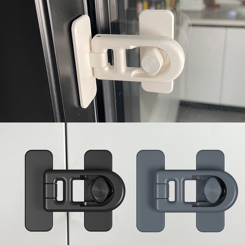 Sliding Door Lock, Cabinet Door Lock, Child Safety Lock, Sliding Door Anti-Cat Opening Device, Drawer Fixed Latch, No Drilling Required