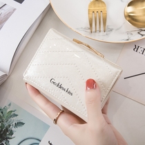 Womens wallet small small exquisite short Korean ins new Japanese simple student small ck wallet change