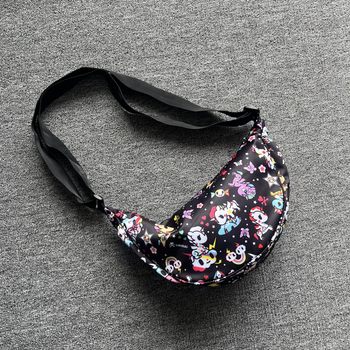 Daily print adjustable crossbody dumpling bag