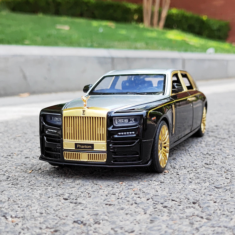 1:24 Rolls-Royce Phantom Alloy Car Model Six-Door Sound and Light Pull-Back Shock-Absorbing Toy Car Children's Gift 1:24 Rolls-Royce Phantom Alloy Car Model Six-Door Sound and Light Pull-Back Shock-Absorbing Toy Car Children's Gift