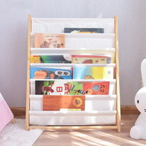 ins childrens house plotbook sorting and containing rack kindergarten baby solid wood bookshelf art folk juku decorative press stand