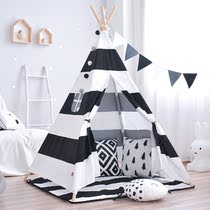 ins striped indie tent childrens room soft dress early education center reading corner childrens clothes store photo baby presents