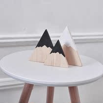ins Nordic Wind woody Little Snow Mountain Three-four sets Pendulum Pieces Photography Props Childrens House Childrens House Soft Adornment