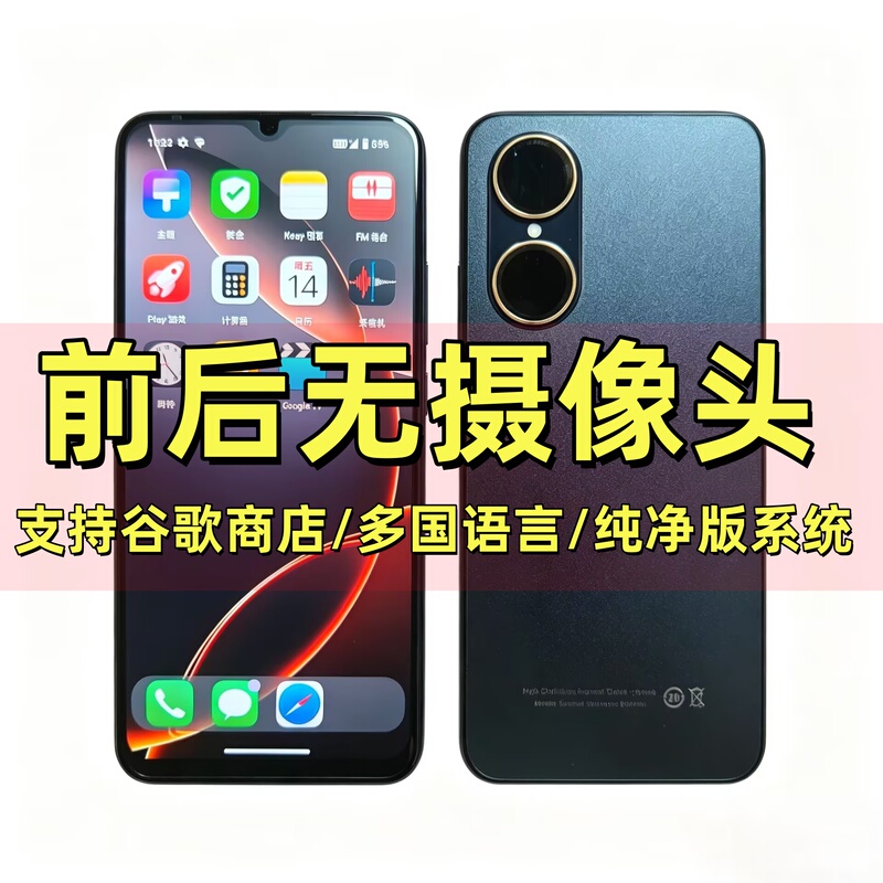 [Google International Version] Smartphone Without Front or Rear Cameras for Factory Workshop Confidentiality, Supports Google Store