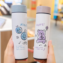  Cute thermos cup 304 stainless steel girls super cute high-value water cup cartoon simple large-capacity tea cup