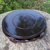 Jingdezhen ceramic fish tank base turtle tank flowerpot hydroponic wood base ceramic accessories vase rotating base