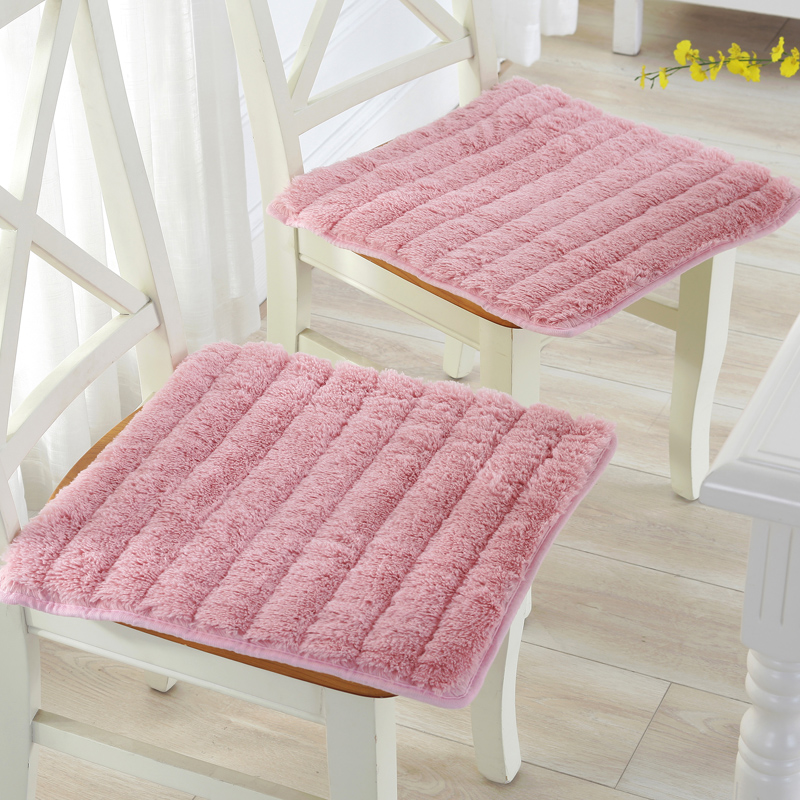 Plush thickened plush rose velvet non-slip chair cushion office dining chair cushion seat cushion cushion stool cushion square cushion