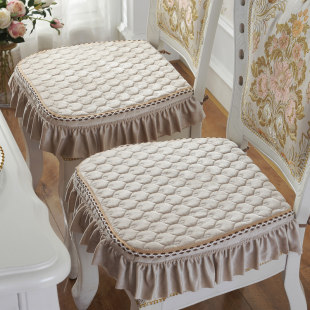 Plush non -slip four seasons stool pads simple European -style dining table, chair cushion, thick family fart cushion chair pad