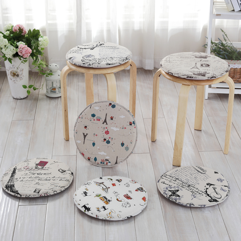 Baby round stool cushion cloth art warm sponge cushion round chair cushion high footstool bar stool small stool chair sleeve-Taobao