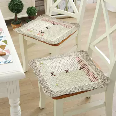 Pure cotton thickened four seasons cushion cushion cushion Dining chair cushion Fabric chair cushion Office chair stool seat cushion non-slip
