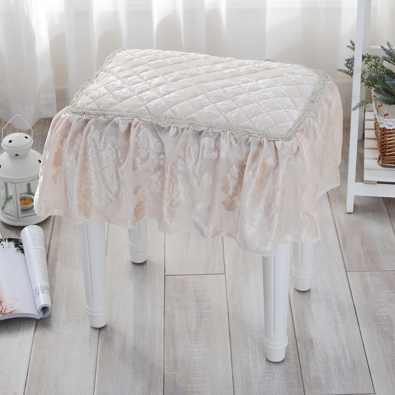 Winter special small square stool cushion Long cushion Plush chair cushion Stool cushion Chair cover thickened velvet cute seat cushion