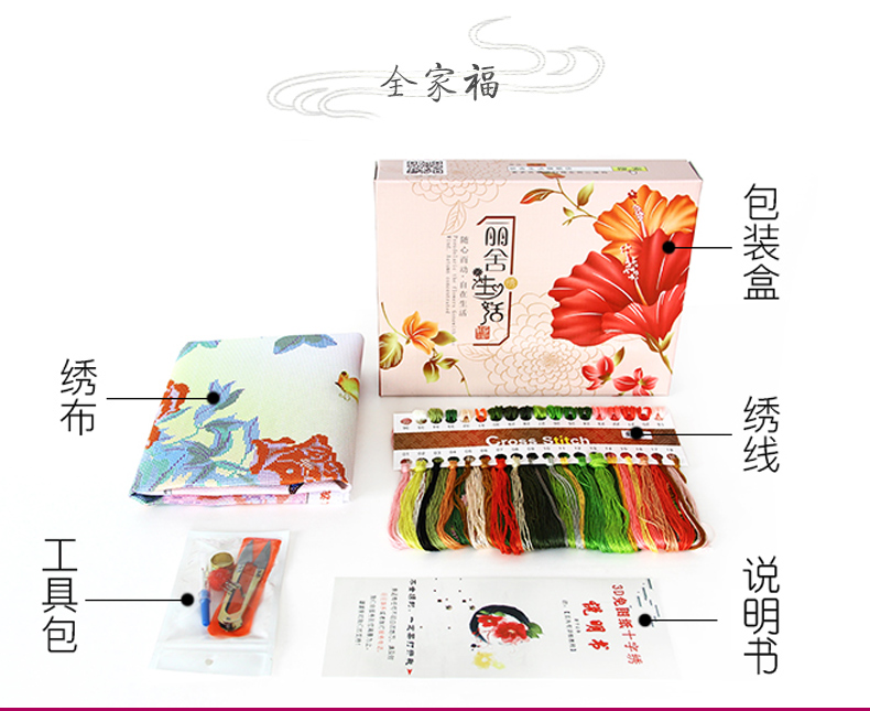 in thêu 2019 hoa Phòng khách mới Stitch thêu giàu nhà đáng kể đơn giản Peony mở - Công cụ & phụ kiện Cross-stitch bán tranh thêu