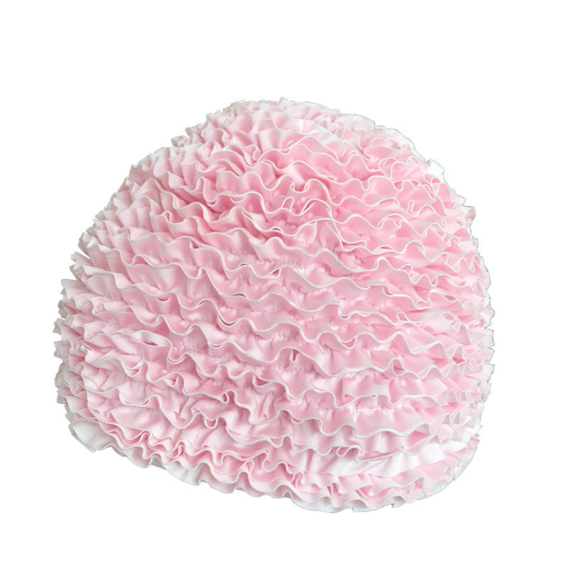 Skin swimming cap pleated flower buds to look good in spa hat comfort long hair without stranglehead big size swimming cap comeback