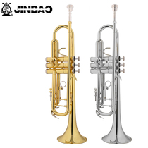 Jinbao trumpet instrument in B flat JBTR-400 lacquer gold beginner grade examination professional performance universal military parade brand