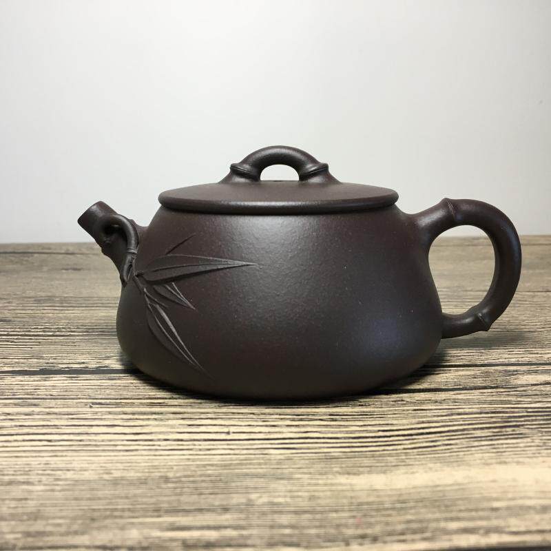 Sun's pottery Yixing purple sand teapot new special price deep well purple mud stone ladle bamboo 220 ml value