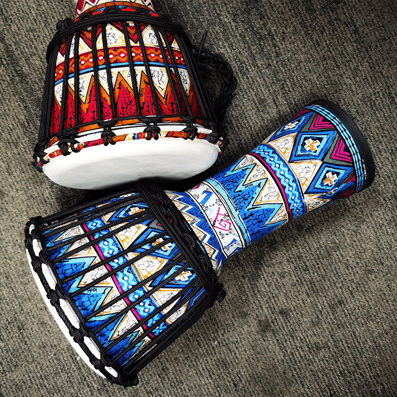 African drum children kindergarten students large 8 inch adult 10 inch fabric lightweight suede hand drum red blue