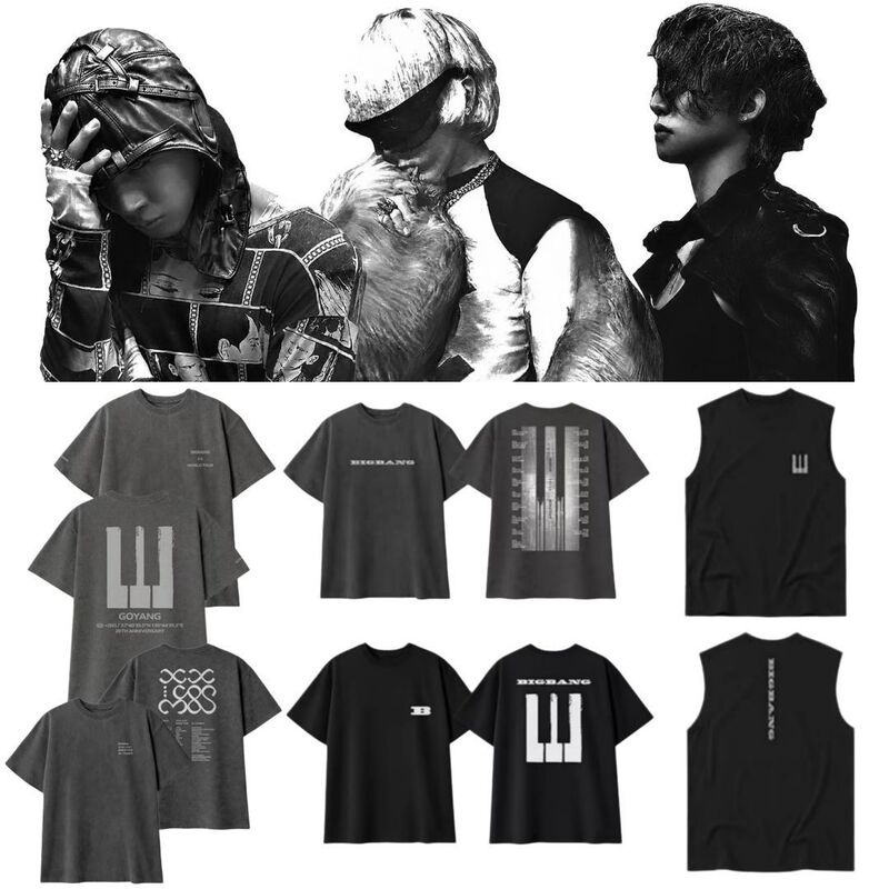 Gd G-Dragon Bigbang Global Tour Hong Kong Station Supporter Outfit Same Style Keyboard Print Short Sleeve T-Shirt Gd G-Dragon Bigbang Global Tour Hong Kong Station Supporter Outfit Same Style Keyboard Print Short Sleeve T-Shirt