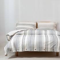 Unprinted Japanese cotton-dyed jacquard four-piece cotton quilt cover sheets Jacquard double bed upper kit