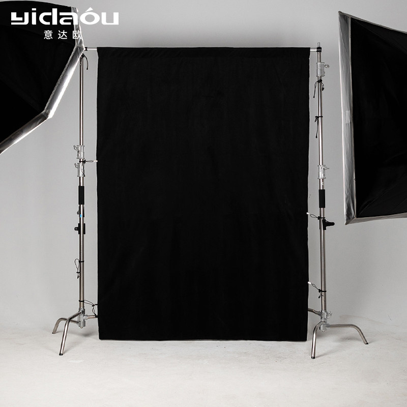 Black suction light cloth photo cloth curtain cloth photo background cloth black cloth live shooting bracket props suede black suede cloth