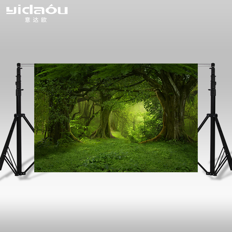 Yidaou Green Forest Photography Background Cloth Children's Pet Photography Studio Photo Props 3D Stereoscopic Background Cloth