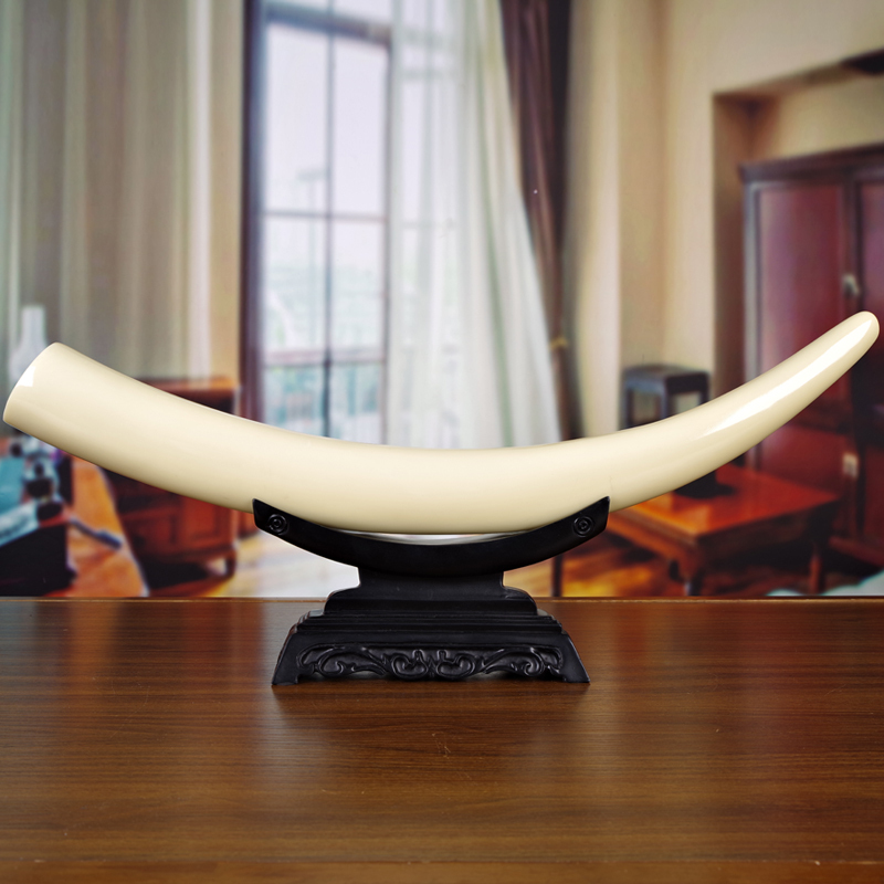 Ivory Ornaments, Creative Chinese Modern Minimalist Simulated Ivory Art, Living Room Entrance Hall Home Craft Decorations