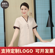 Cleaning overalls summer thin breathable short sleeve set hotel property tooling cleaning aunt cleaning clothing customization