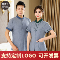 Clean clothing short sleeve summer clothing set hotel room property tooling cleaner aunt work clothes summer Women custom