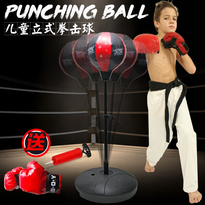 Kids Boxing Speed Ball Gloves Sandbag Set Kids Boxing Set Tumbler Adult Standing Boxing Ball Sanda