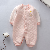 (Special clearance does not return or change)Baby jumpsuit thickened clothes Newborn baby warm coat autumn and winter clothing