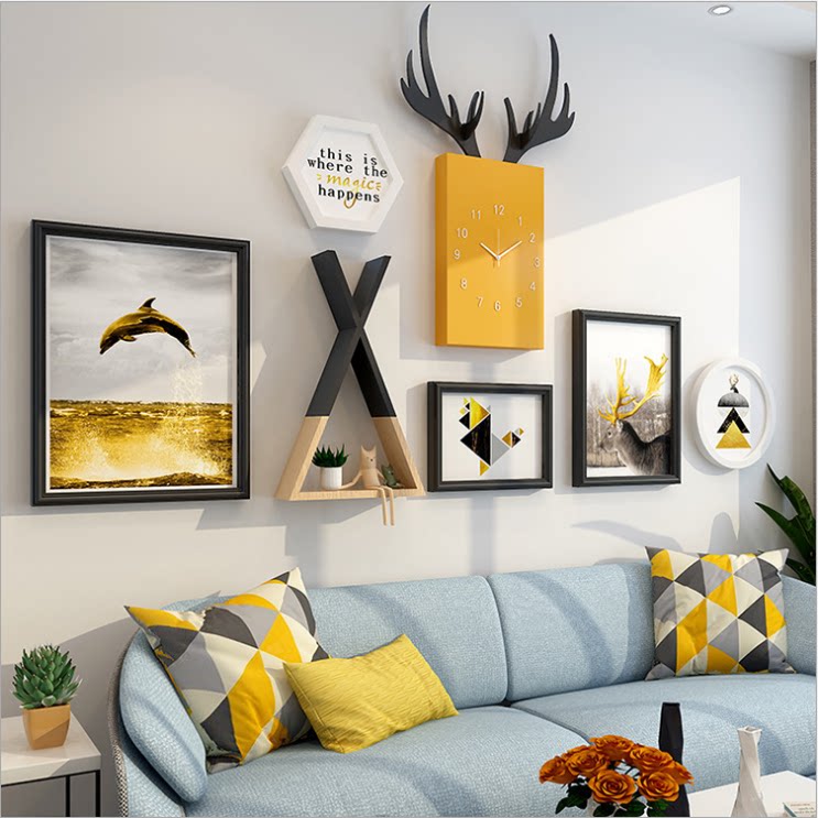 Creative Living Room Sofa Background Wall Pendant Bedroom room Placement headboard wall hanging accessories Dining Room Wall Decorations