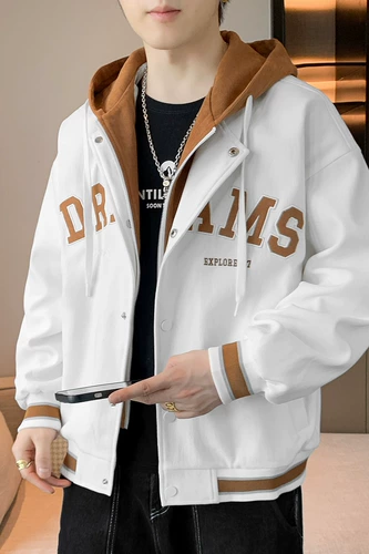 Комплект, осенняя демисезонная ветрозащитная трендовая куртка с капюшоном