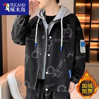 Космическая флисовая японская мужская куртка