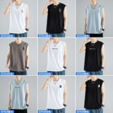 Мужской летний тонкий жилет, спортивная футболка без рукавов для тренировок для отдыха, в американском стиле