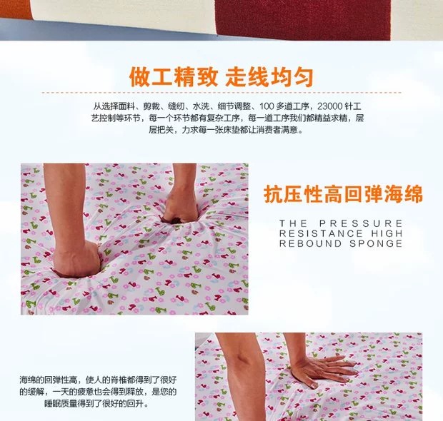 Nệm xốp mật độ cao 1,5m / 1,8m / 1,2m nệm đơn / đôi học sinh Gói Tatami