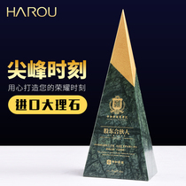 Creative Marble Trophy Customized Honor Awards Children Champion Souvenir Crystal Medal Making lettering