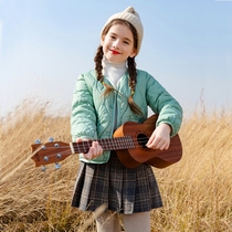 Girls Down Jacket 2021 New Autumn and Winter Thin Childrens Interior Big Childrens Wear Gaun Thickened Jacket